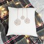 White Contemporary Christmas Bauble Cushion, thumbnail 2 of 6