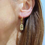 Harmony Gold Plated Leverback Hoop Earrings, thumbnail 5 of 5