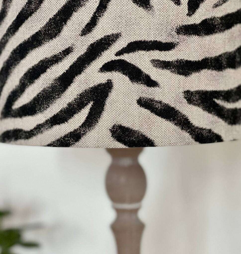 Zebra Print Lampshade By Lulu Interiors