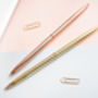 Pair Of Letter Writing Pens Gold And Rose Gold, thumbnail 1 of 5