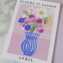 Seasonal Flowers Personalised Print, thumbnail 5 of 10