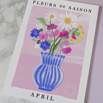 Seasonal Flowers Personalised Print, 5 of 10