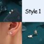 Sterling Silver Tiny Robin Bird Stud Earrings Six Styles Available, thumbnail 2 of 12