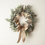 Laurel Leaf Artificial Wreath With Hessian Bow, thumbnail 3 of 4