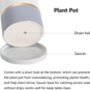 Indoor Grey Ceramic Plants Flower Planter Pot, thumbnail 5 of 9