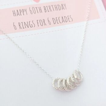 Sterling Silver 60th Birthday Necklace, 3 of 7