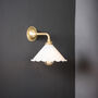 Small Frilled Opal Glass Wall Light, thumbnail 2 of 6
