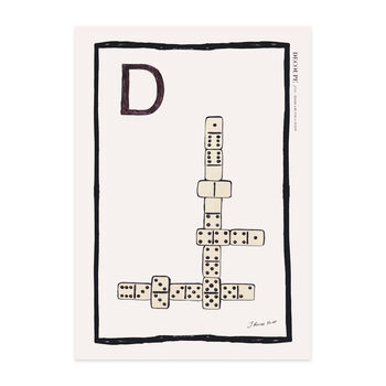 'D' For Dominoes Alphabet Limited Edition Print, 3 of 5