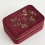 Fable Robin Love Embroidered Large Jewellery Box, thumbnail 1 of 4