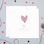 Personalised Love Heart Card For Him Or Her, thumbnail 1 of 2