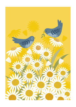 Daisy Birds A4 Art Print, 2 of 5