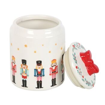 Nutcracker Christmas Storage Jar With Bow, 4 of 4