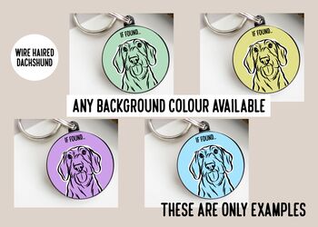 Wire Haired Dachshund Outline ID Tag, 4 of 4