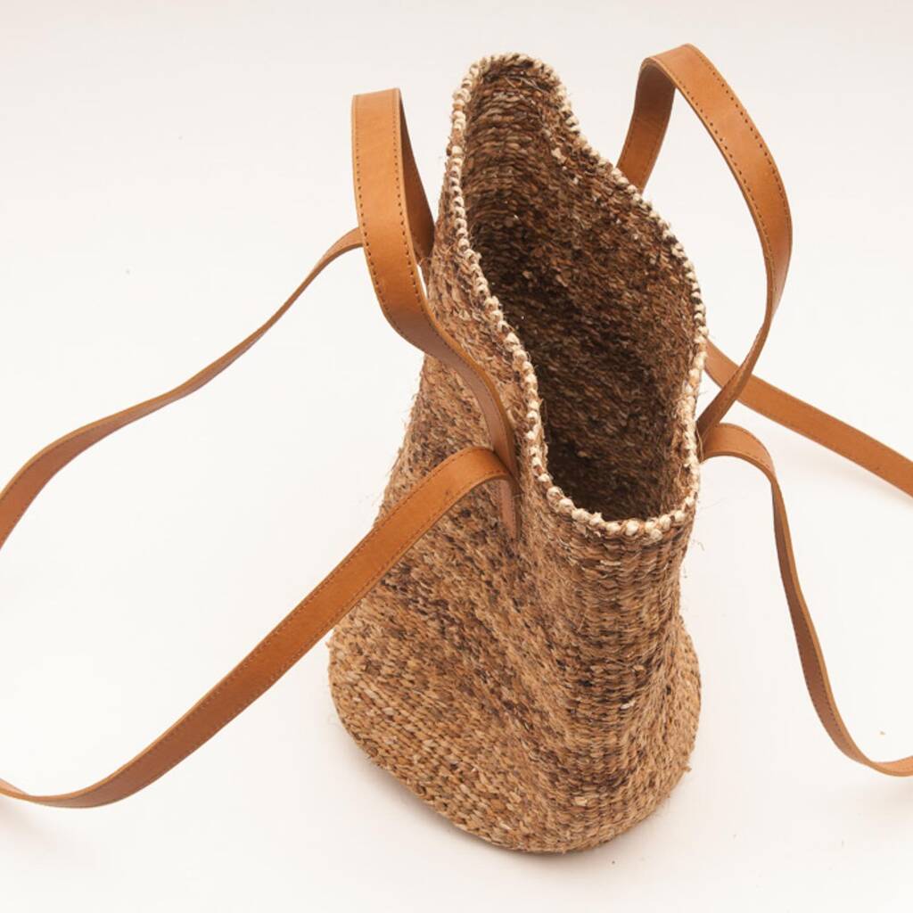 basket bag leather straps