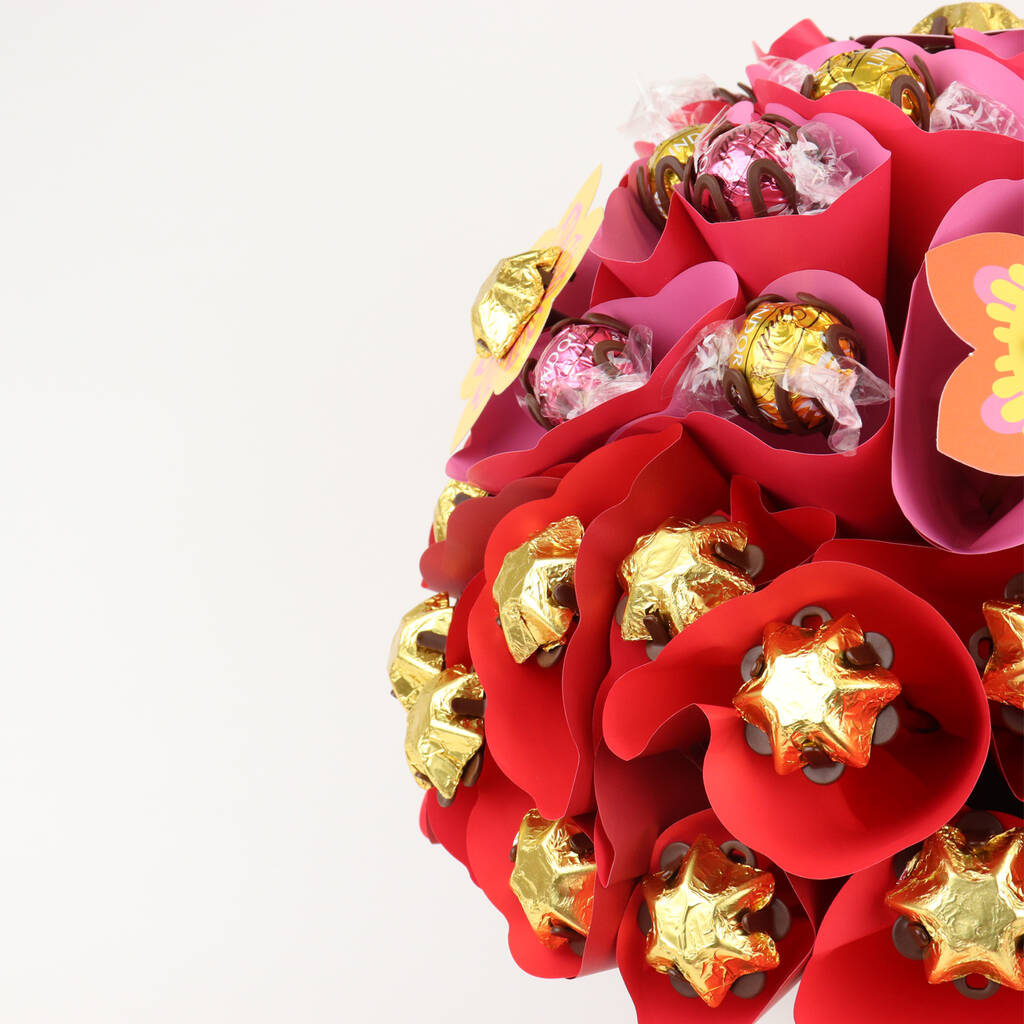 Deluxe Sunrise Chocolate Flower Arrangement By Edible Blooms | notonthehighstreet.com