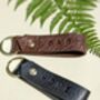 Personalised Leather Looped Key Ring, thumbnail 3 of 4