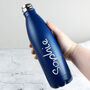 Personalised Blue Water Bottle For Men, thumbnail 3 of 4