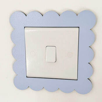 Custom Scalloped Edge Nursery Light Switch Cover, 6 of 7