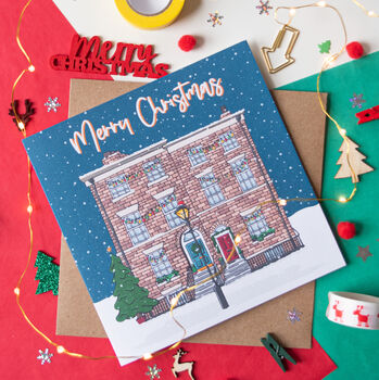 Christmas Card Pack, Cityscape Buildings, 5 of 8
