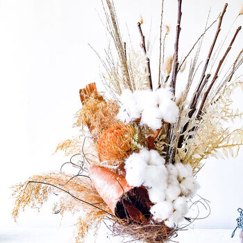 Cotton And Banksia Dried Bouquet, 3 of 4