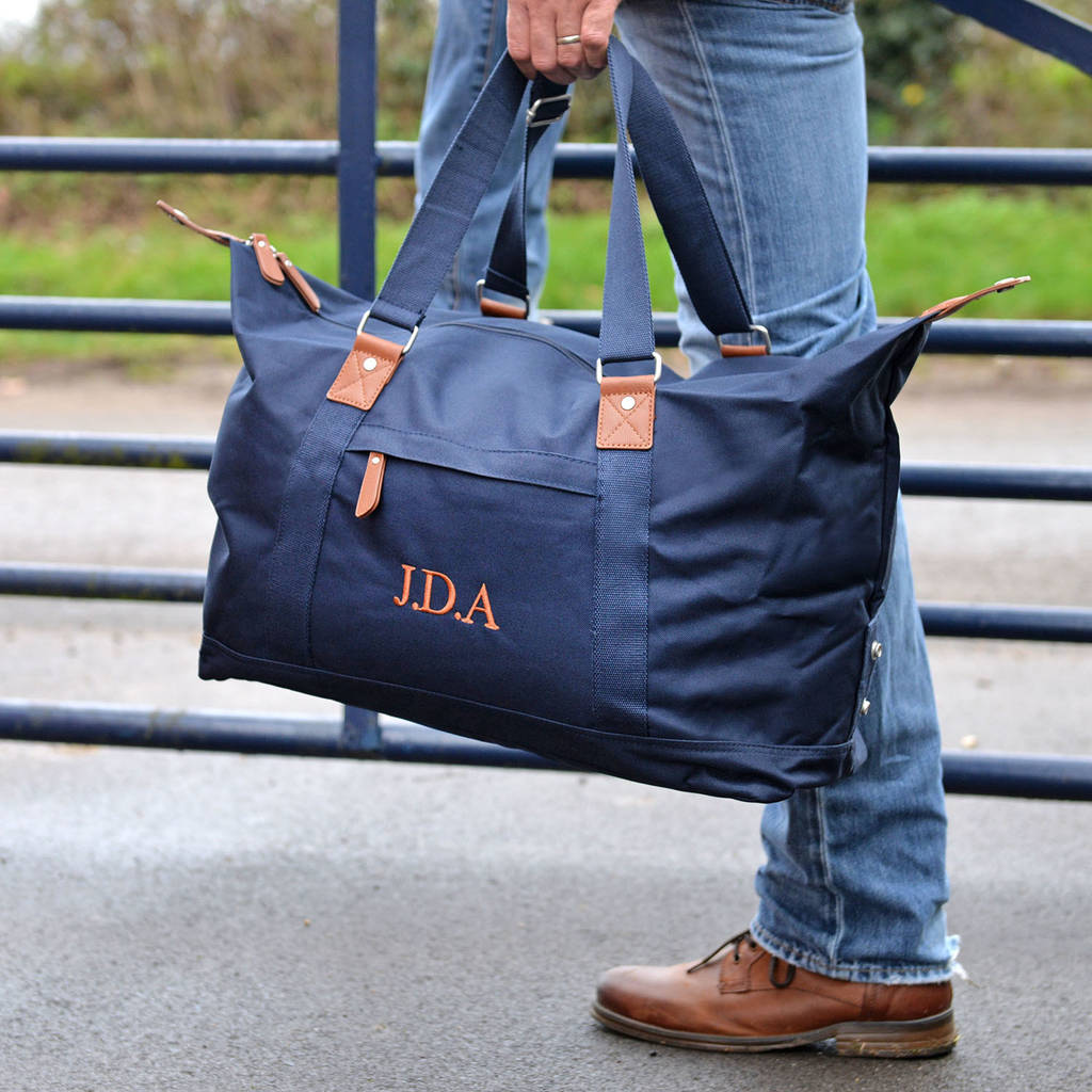 Personalised Vintage Overnight Bag By A Type Of Design ...