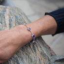 Amethyst Gemstone Sterling Silver Ladies Bracelet By Poppy Jewellery ...