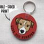 Jack Russell Terrier Portrait Keychain, thumbnail 4 of 6