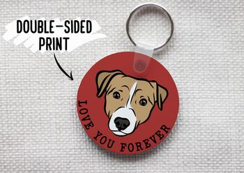 Jack Russell Terrier Portrait Keychain, 4 of 6