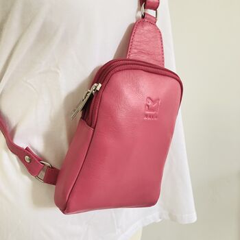 Mini Double Crossbody Bag ~ Pink, 3 of 8