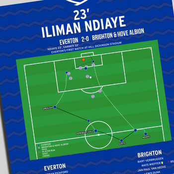 Iliman Ndiaye Goal Vs Brighton Premier League 2025 Everton Print, 2 of 2