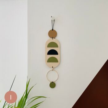 Orange, Green And Black Small Modern Wall Hanging, 9 of 10