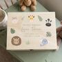 Personalised Jungle Animals New Baby Keepsake Box, thumbnail 2 of 11