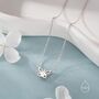 Sterling Silver Simulated Moonstone Butterfly Necklace, thumbnail 6 of 12