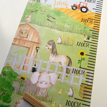 Personalised All The Farm Animals Height Chart, 2 of 5