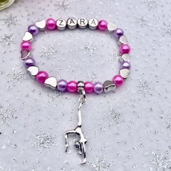 Personalised Ballerina Or Gymnast Charm Bracelet, 9 of 12