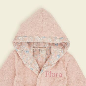 Personalised Pink Ditsy Dressing Gown, 3 of 4