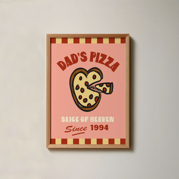 Personalised Dad's Pizza Illustrated Giclee Print, 3 of 6