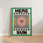 Retro Vintage Here Comes The Sun Wall Print, thumbnail 3 of 7