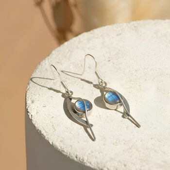 Handmade Sterling Silver Moonstone Drop Earrings, Stone Of New Beginnings, 5 of 5