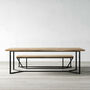 London Solid Live Edge Oak Industrial Dining Table, thumbnail 1 of 9