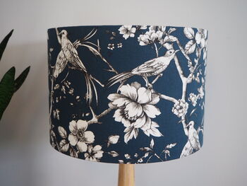 Teal Blue Bird Lampshade, 8 of 11