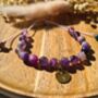 Amethyst Astrology Adjustable Crystal Bracelet, thumbnail 2 of 7