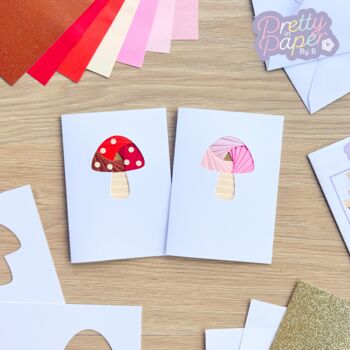 Card Making Kit Mini Toadstool | Iris Folding, 5 of 6