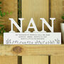 Personalised Floral Wooden Nan Ornament, thumbnail 3 of 5