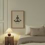 Inner Peace Wall Print | Black And Cream, thumbnail 3 of 5