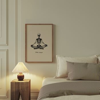 Inner Peace Wall Print | Black And Cream, 3 of 5