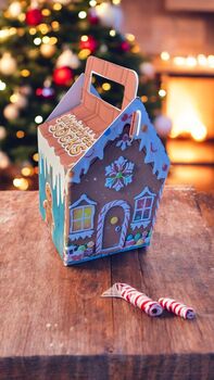 Gingerbread Man Socks In Handcrafted Gingerbread House, 4 of 8