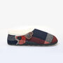 Todd Navy And Orange Check Mens Slippers Indoor/Garden Shoes, thumbnail 5 of 10