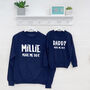 'Made Me Do It' Father And Child Sweatshirt Set, thumbnail 2 of 3