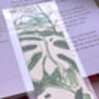 Monstera Plant Illustrated Double Sided Bookmark, thumbnail 6 of 7